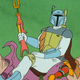 Boba and his fetching color scheme (and his trusty amban phase-pulse blaster rifle) make their debut in The Star Wars Holiday Special.